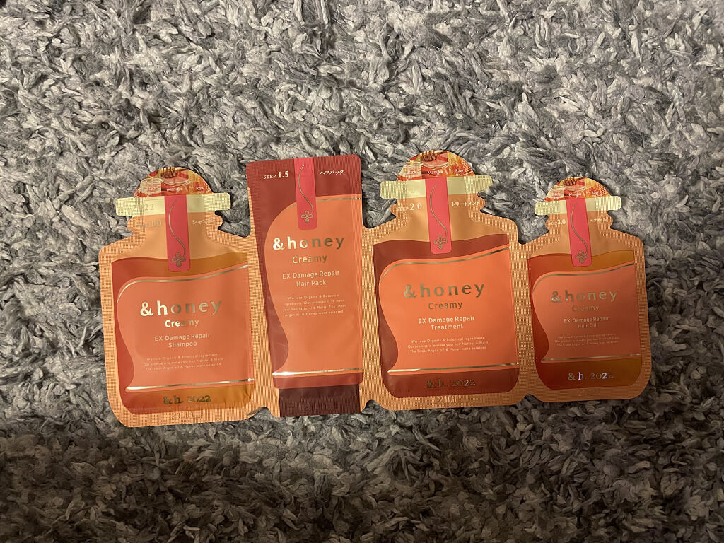 Creamy EXダメージリペアシャンプー1.0/ヘアトリートメント2.0/&honey/市販シャンプーを使ったクチコミ（1枚目）