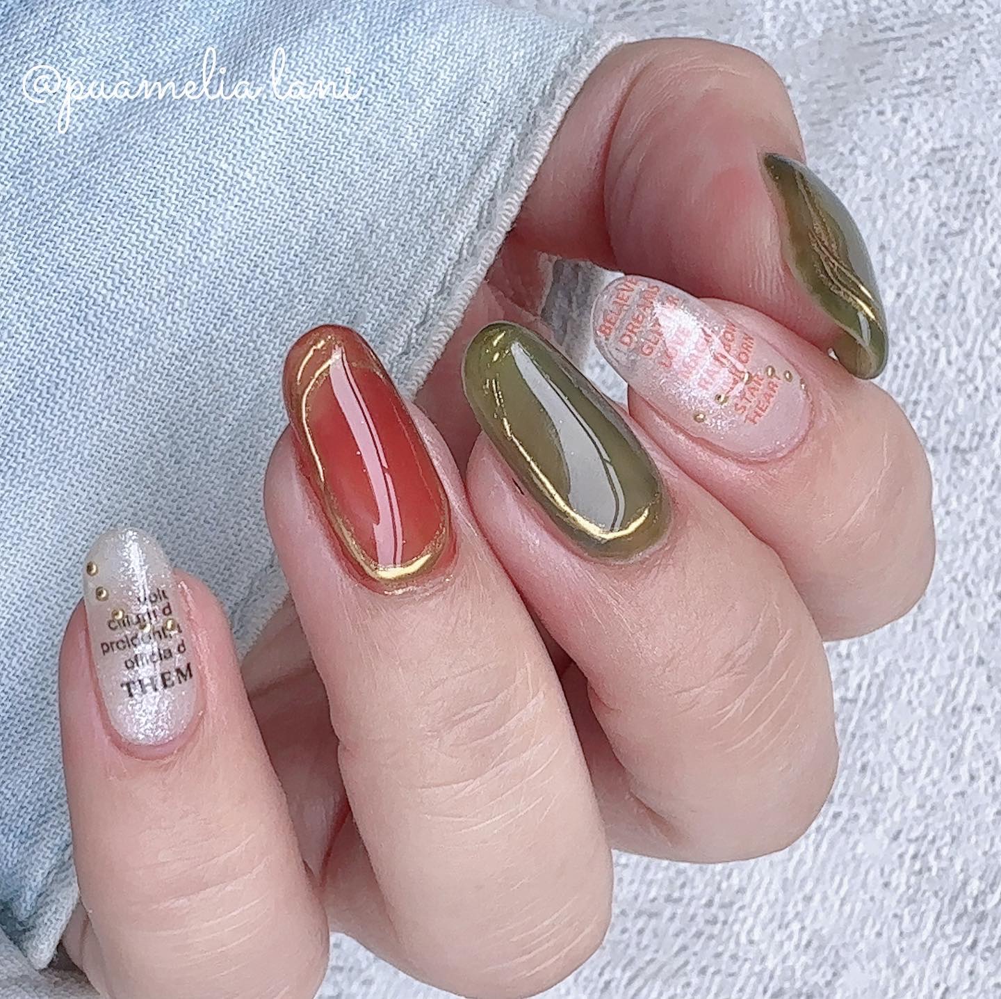 チャームスティックジェル #49 クリアカーキ/OMD/オールインワンネイルを使ったクチコミ（1枚目）