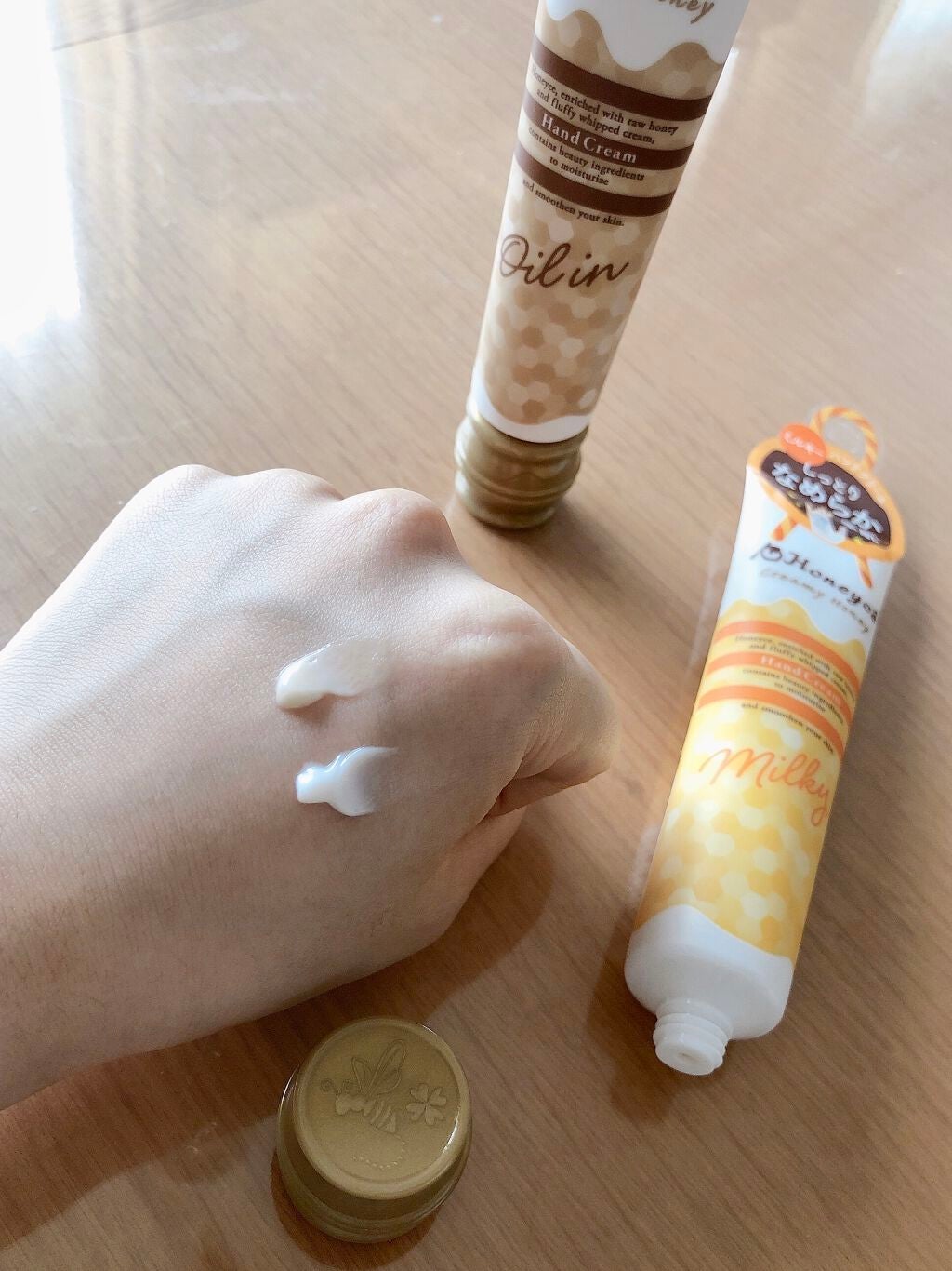 なめらかミルキー ハンドクリーム/ハニーチェ/ハンドクリームを使ったクチコミ(2枚目)