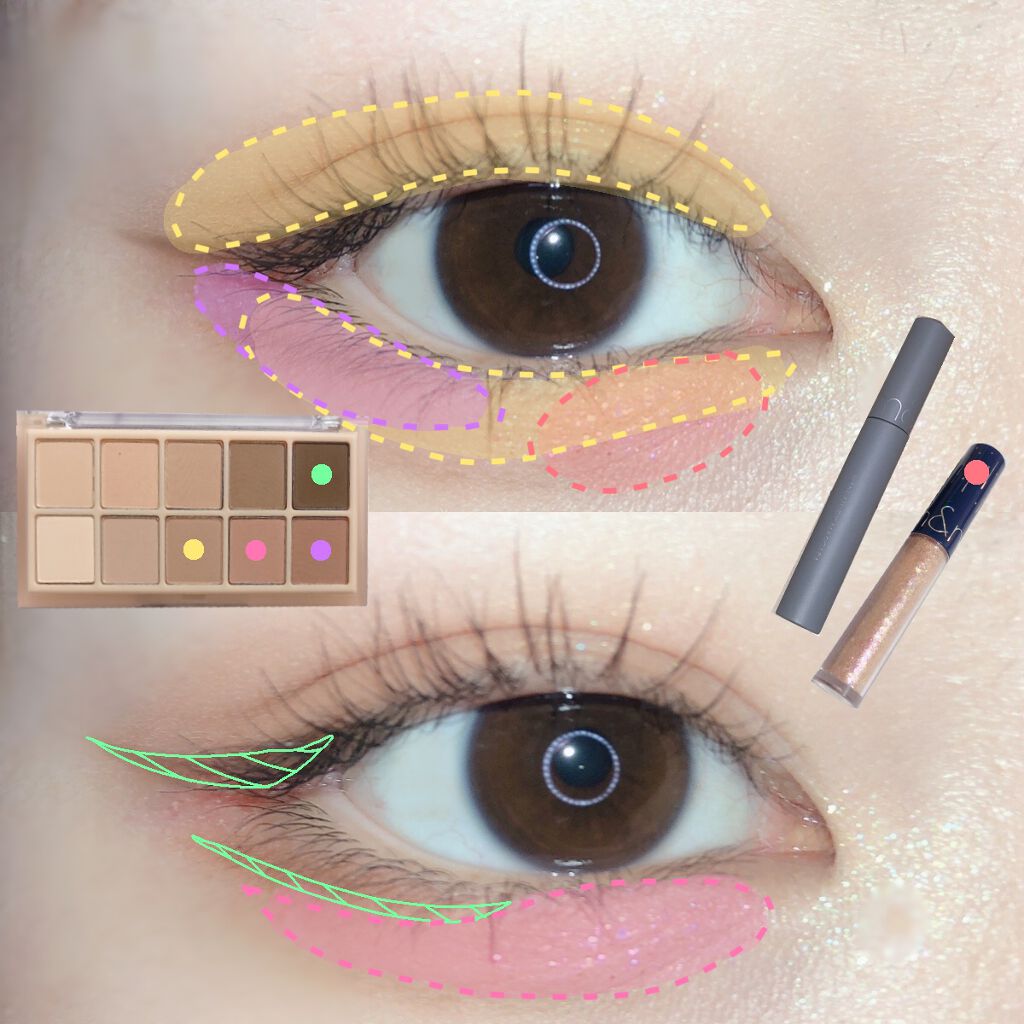 リキッド グリッター シャドウ/rom&nd/グリッターを使ったクチコミ(2枚目)