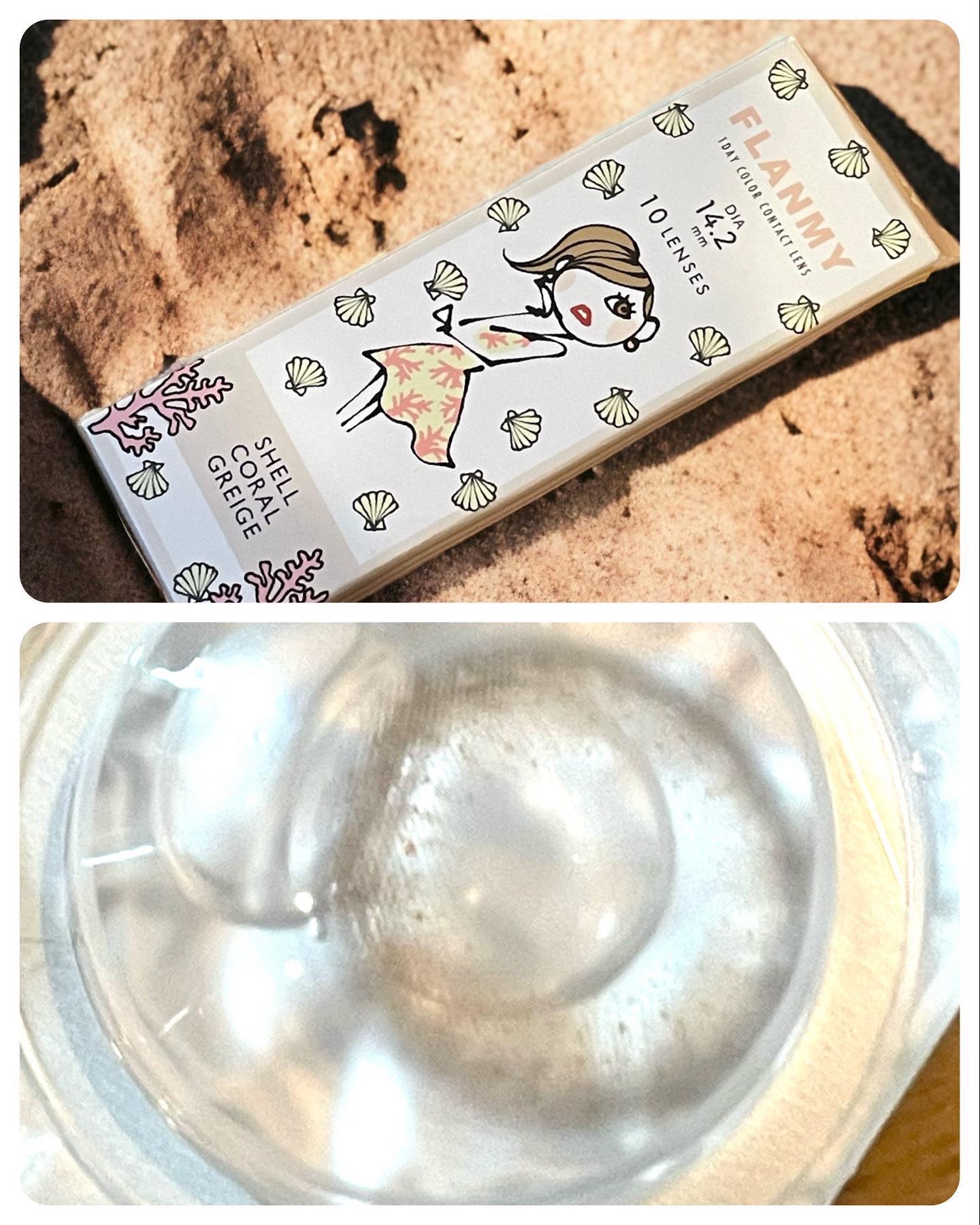 FLANMY 1day シェルコーラルグレージュ/FLANMY/ワンデー（１DAY）カラコンを使ったクチコミ（2枚目）