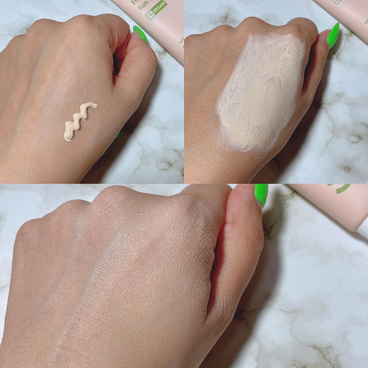 ファンデフリー サンクリーム/manyo/日焼け止めクリームを使ったクチコミ（3枚目）