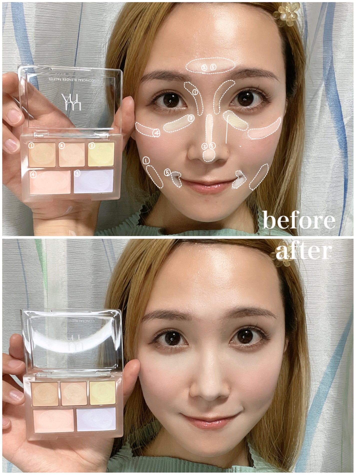 コンシールブレンダーパレット/LUNA/パレットコンシーラーを使ったクチコミ(5枚目)