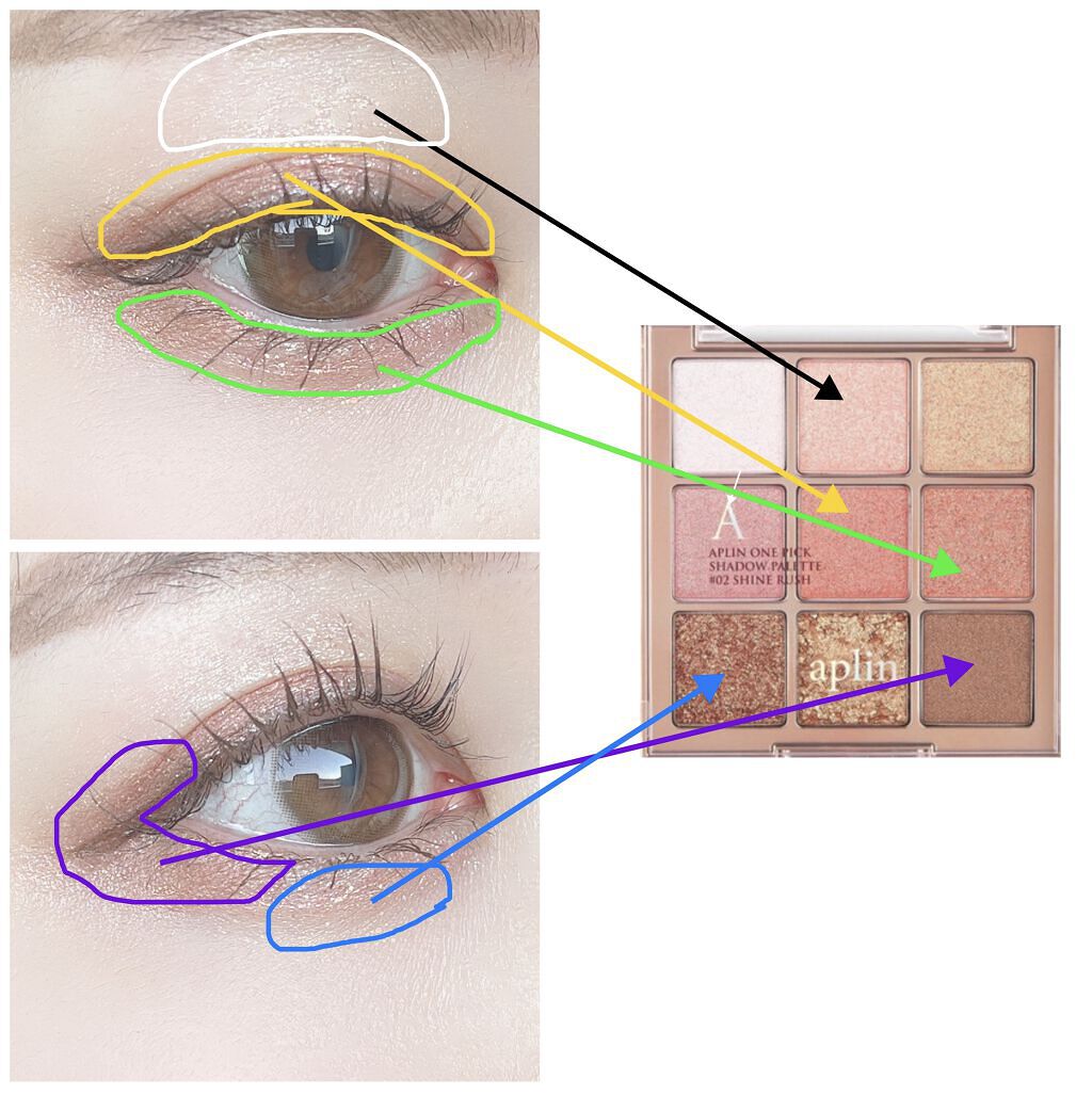 ワンピックアイシャドウパレット/APLIN/アイシャドウパレットを使ったクチコミ（2枚目）