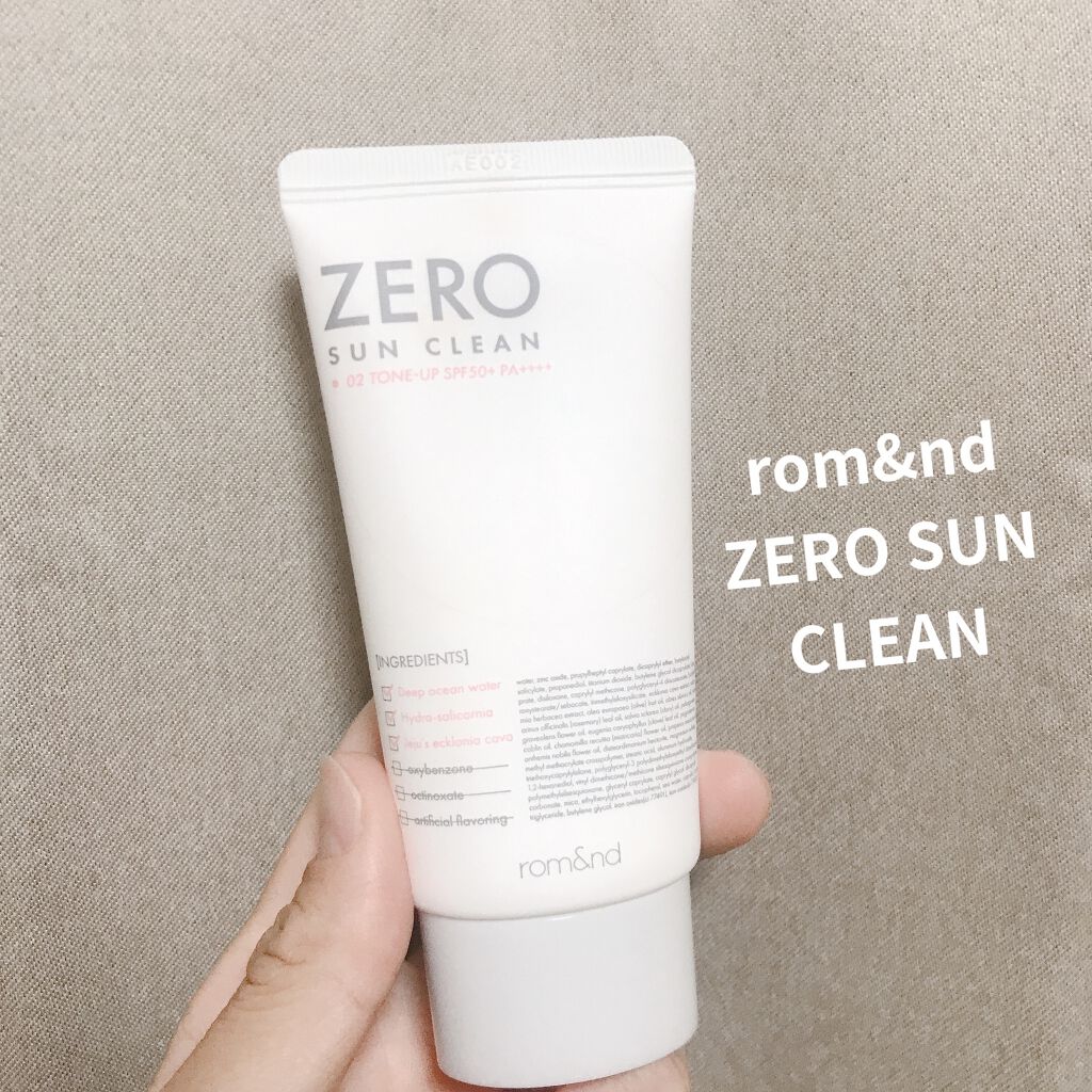 ゼロサンクリーン/rom&nd/日焼け止めクリームを使ったクチコミ（1枚目）