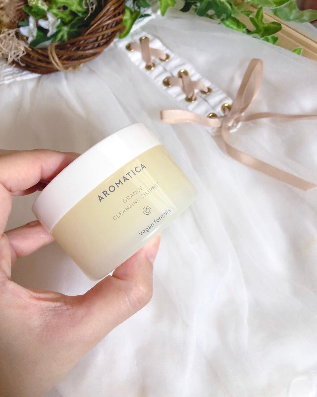 オレンジクレンジングシャーベット/AROMATICA/クレンジングバームを使ったクチコミ（1枚目）