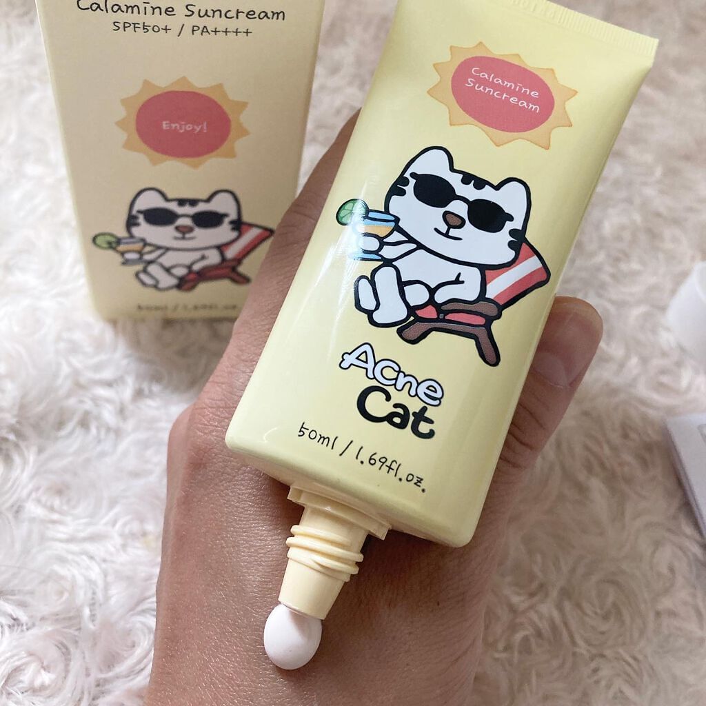 ちゃんぶぅ 投稿ある方フォロバします💕 on LIPS 「アクネキャット  カラミンサンクリーム  50ml      ..」(2枚目)