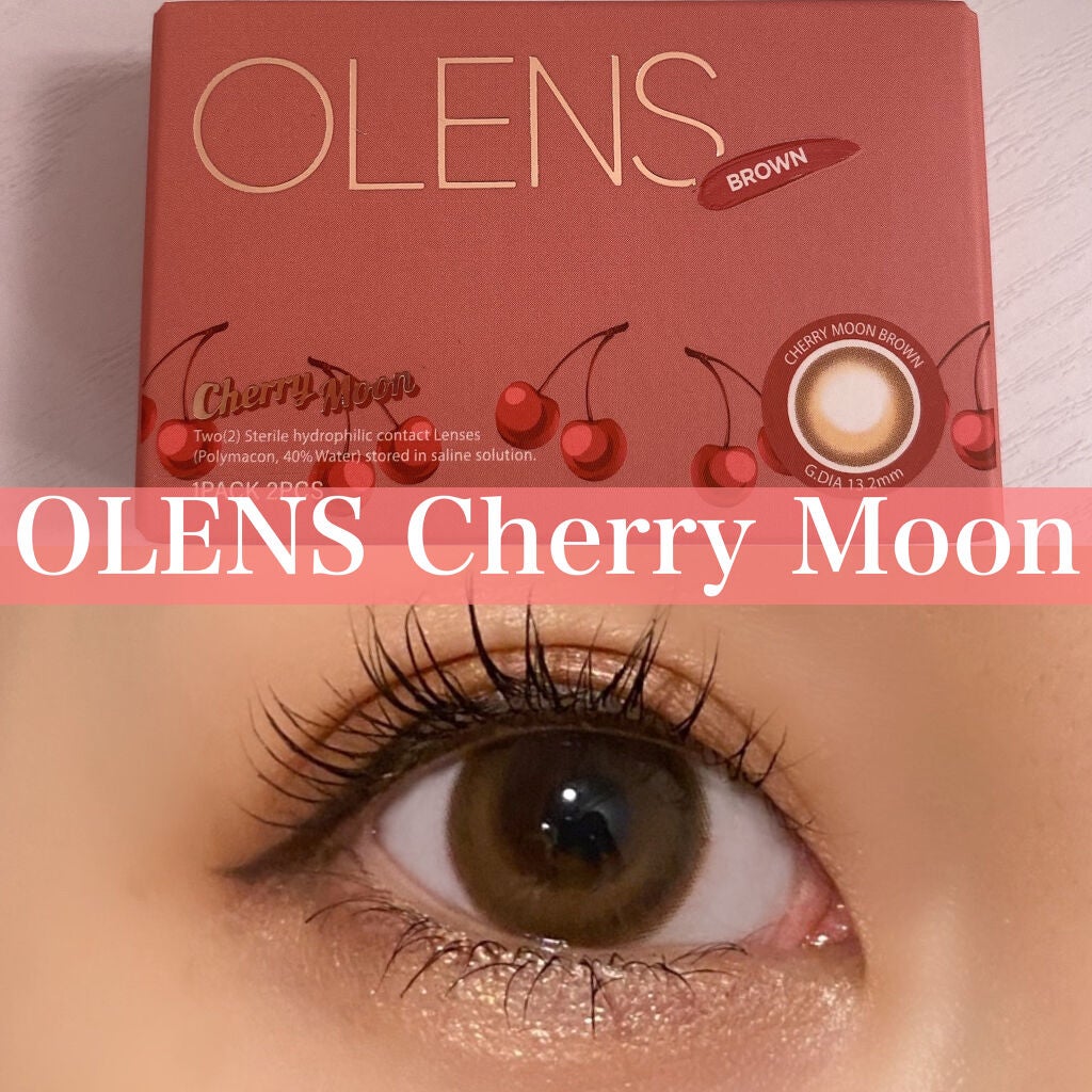 Cherry moon 1Month/OLENS/カラーコンタクトレンズを使ったクチコミ(1枚目)