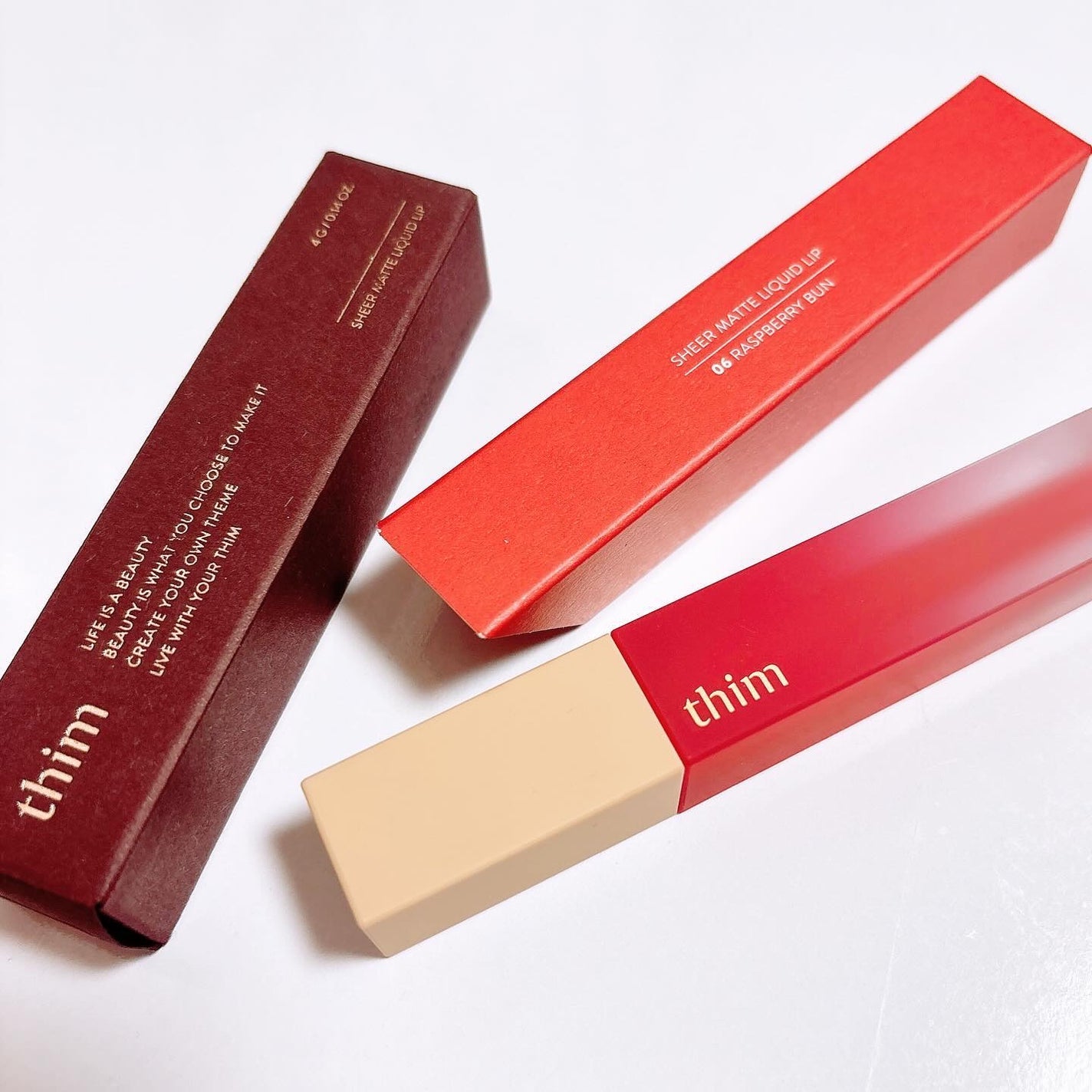 シアーマットリキッドリップ/thim/口紅を使ったクチコミ(1枚目)
