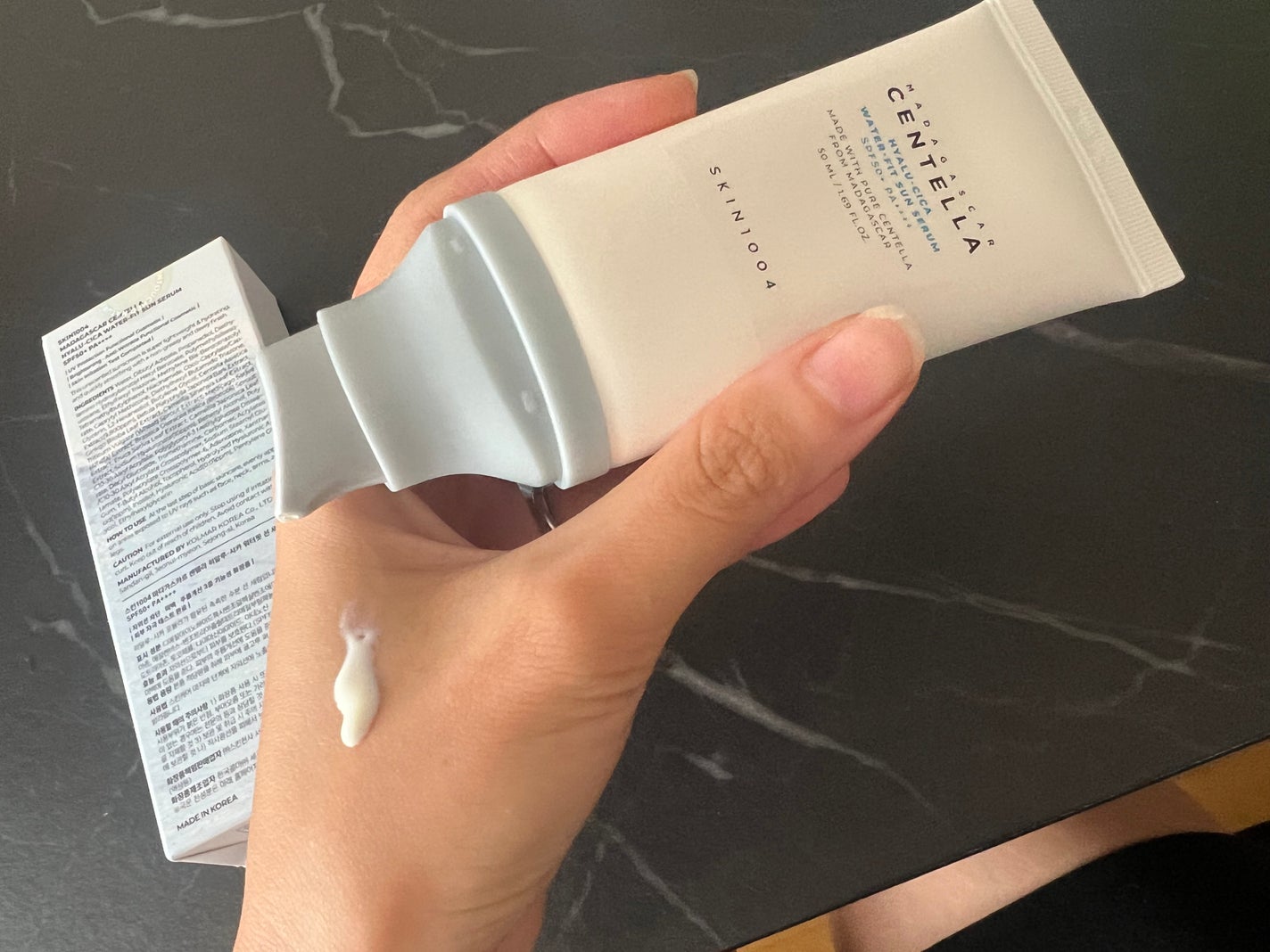 ヒアルーシカ ウォーターフィット サンセラム/SKIN1004/日焼け止めローションを使ったクチコミ(4枚目)