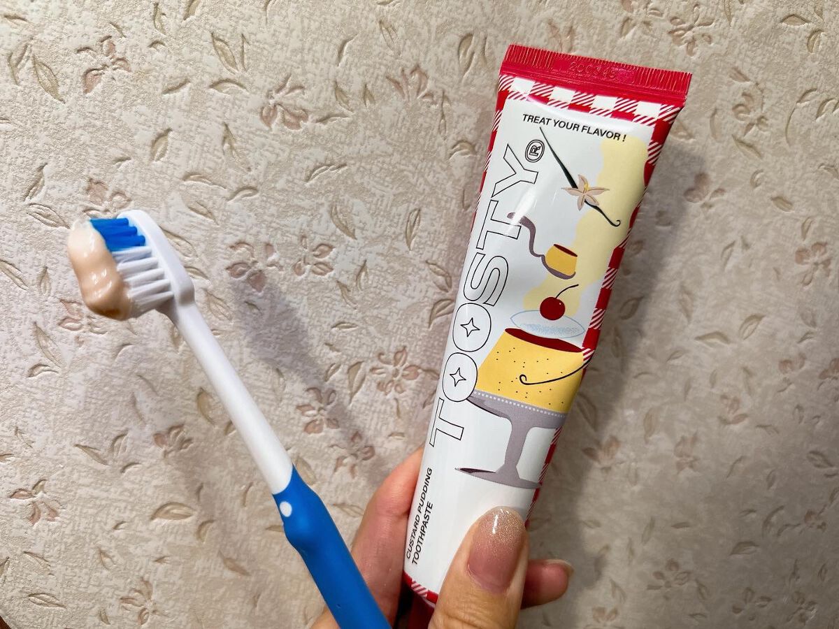 トゥースペースト カスタードプリン/TOOSTY/歯磨き粉を使ったクチコミ（2枚目）