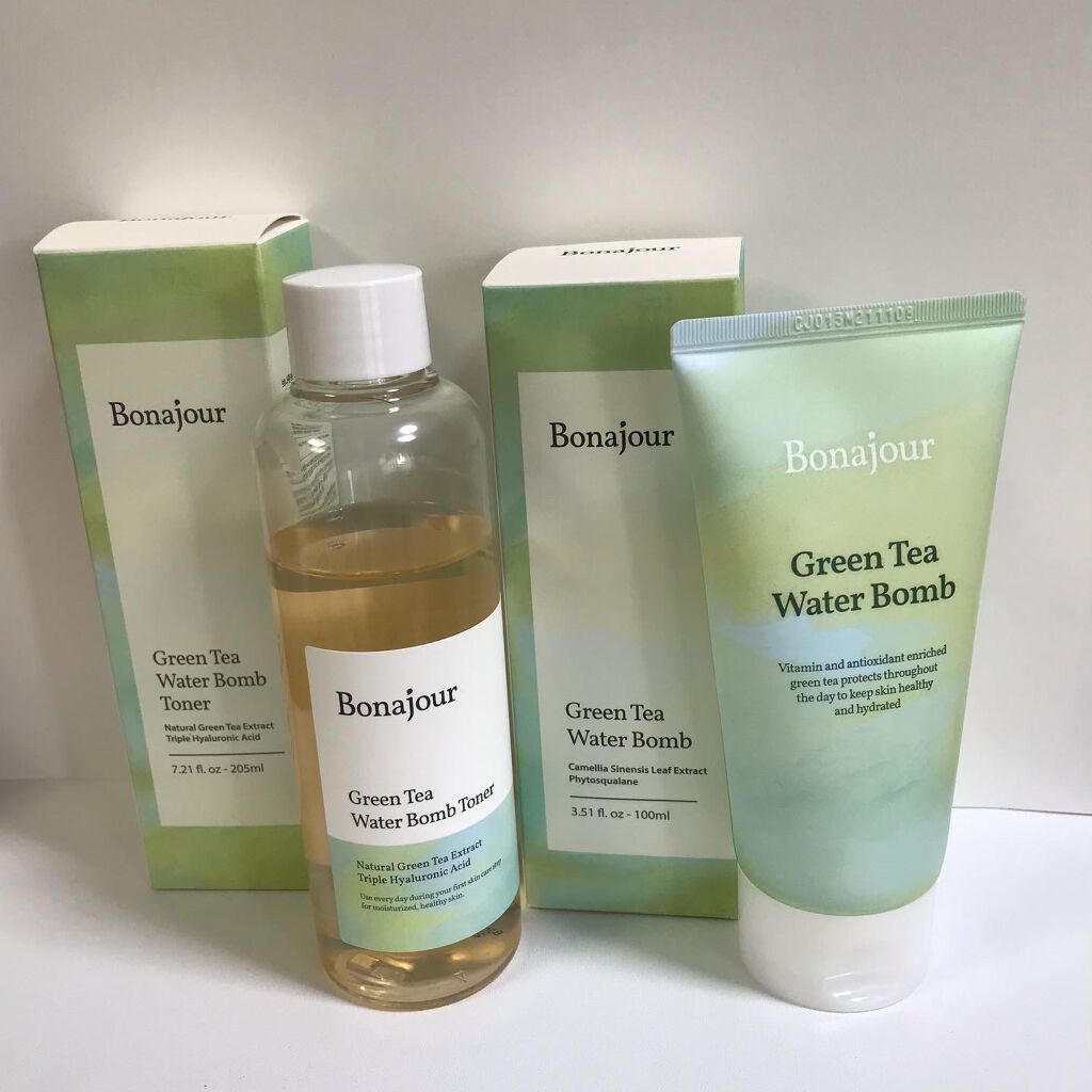 グリーンティーウォーターボム/Bonajour/フェイスクリームを使ったクチコミ（1枚目）