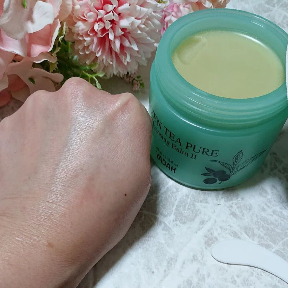 グリーンティーピュアクレンジングバームⅡ/YADAH/クレンジングバームを使ったクチコミ（3枚目）