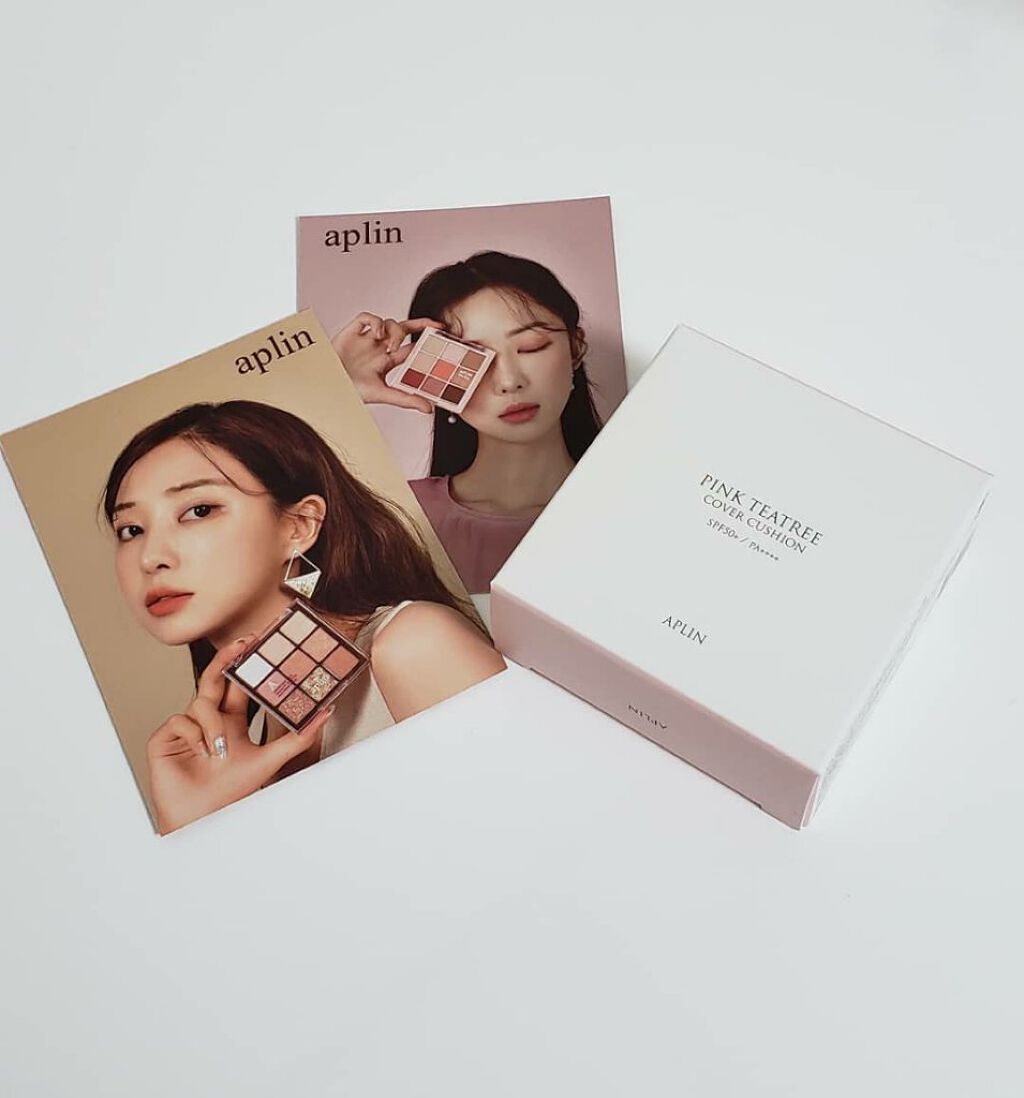 ピンクティーツリーカバークッション/APLIN/クッションファンデーションを使ったクチコミ(1枚目)