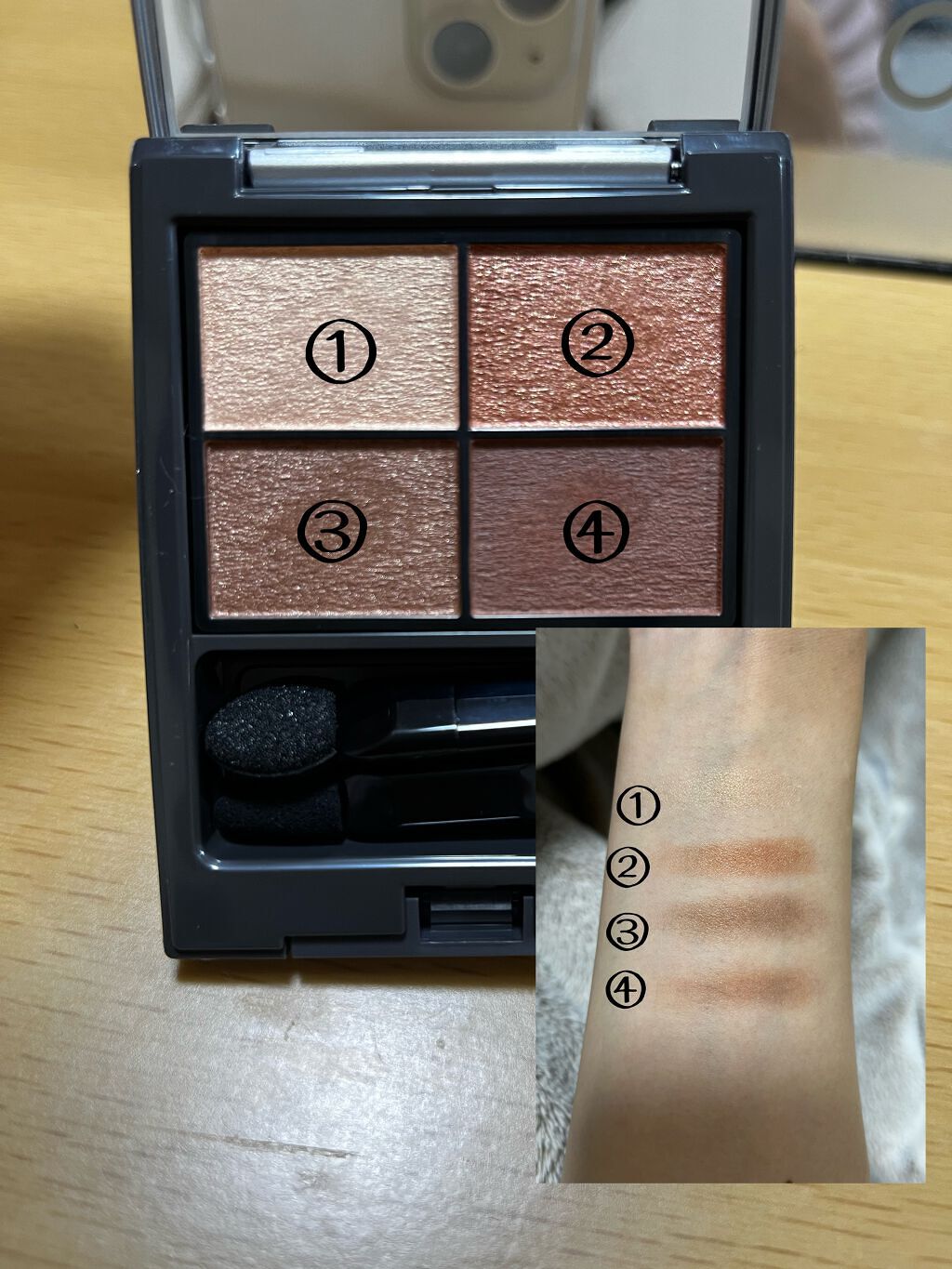 パレットアイシャドウ/&be/アイシャドウパレットを使ったクチコミ(2枚目)