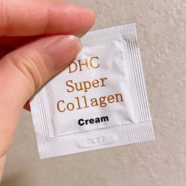 DHC スーパーコラーゲン クリームのクチコミ「コラーゲンクリームだって！

試供品頂いたのでレポします🙌❤️

DHC曰く、コラーゲンに沢山.....」（1枚目）