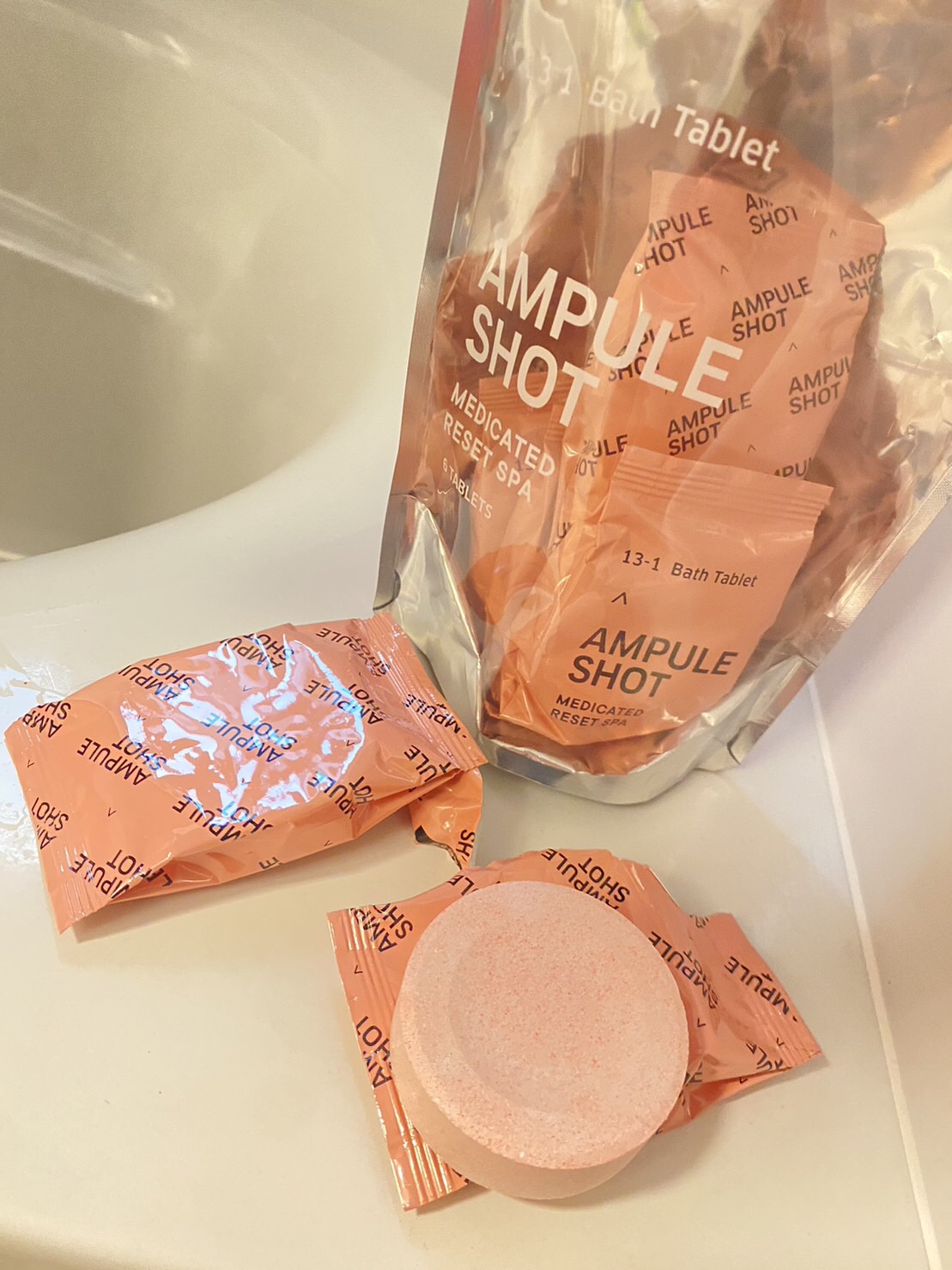 薬用リセットスパ バスタブレット/AMPULE SHOT/炭酸系入浴剤を使ったクチコミ（2枚目）