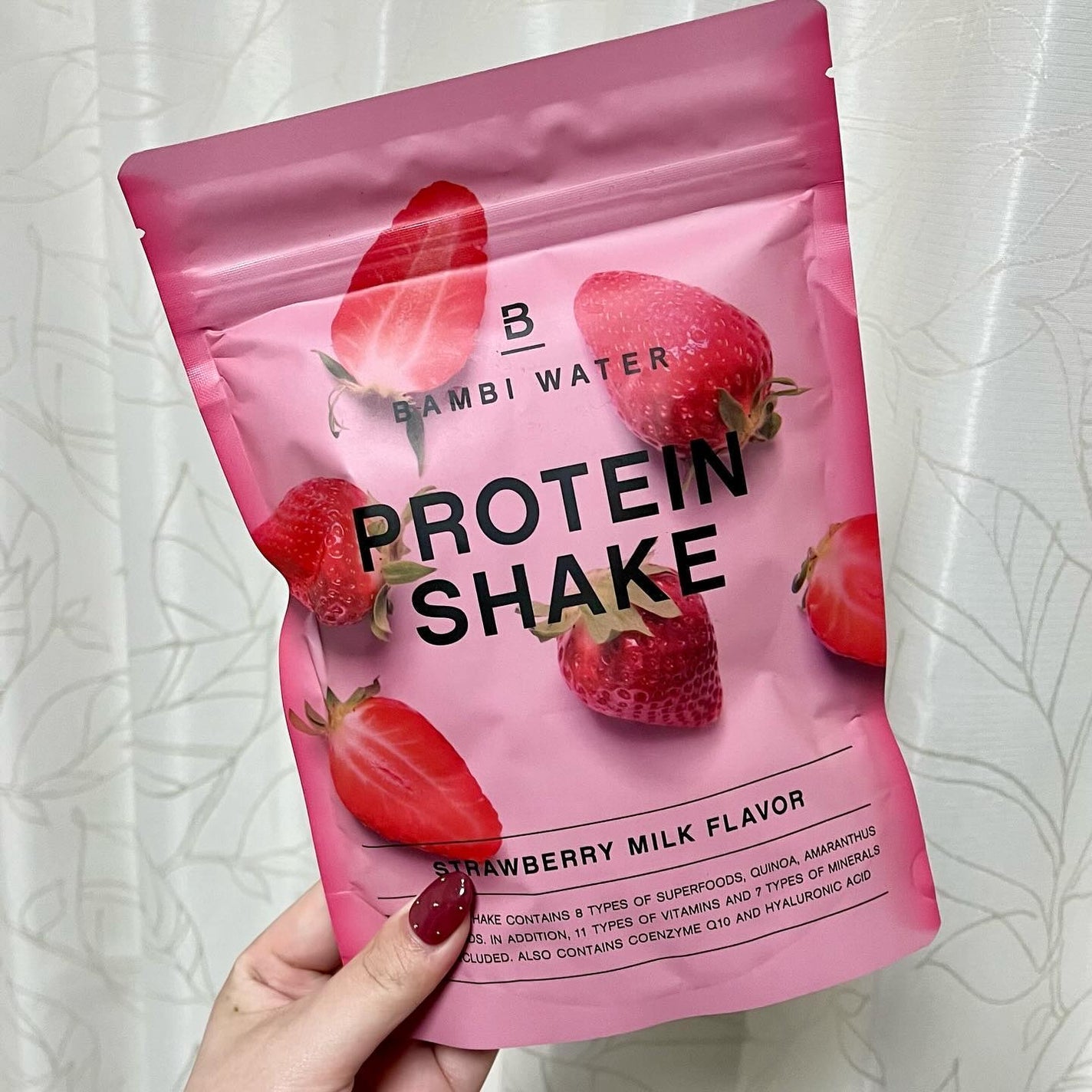 プロテインシェイク ストロベリーミルク/BAMBI WATER/その他プロテインを使ったクチコミ(2枚目)