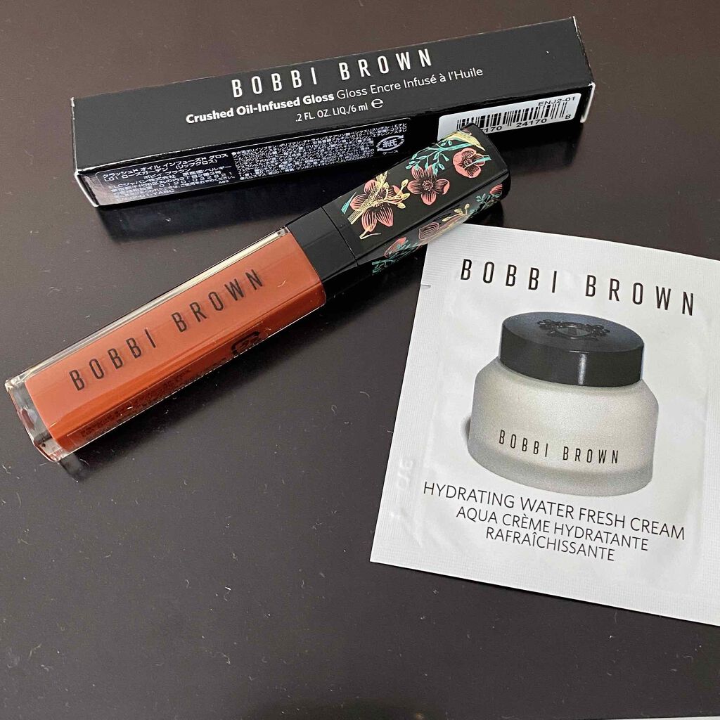 クラッシュドオイル インフューズド グロス L01 ローズガーデン/BOBBI BROWN/リップグロスを使ったクチコミ（2枚目）