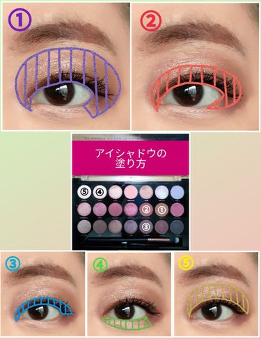 INFATUATION 21 SHADE EYESHADOW PALETTE ＆BRUSH/PROFUSION COSMETICS/パウダーアイシャドウを使ったクチコミ（2枚目）