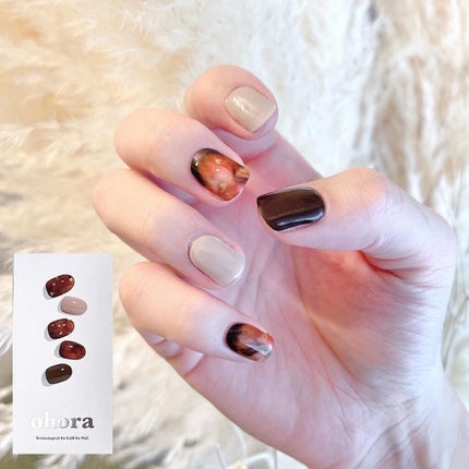 セミキュアジェルネイル(ハンド)/ohora/ネイルシールを使ったクチコミ(3枚目)