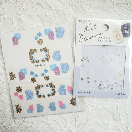 土木系おねいさん on LIPS 「週末のネイル💅シールを駆使して、派手派手な冬ネイル❄️なんだか..」(8枚目)