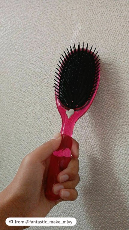 静電防止やわらかブラシL(ルビーピンク)/貝印/ヘアブラシを使ったクチコミ(2枚目)