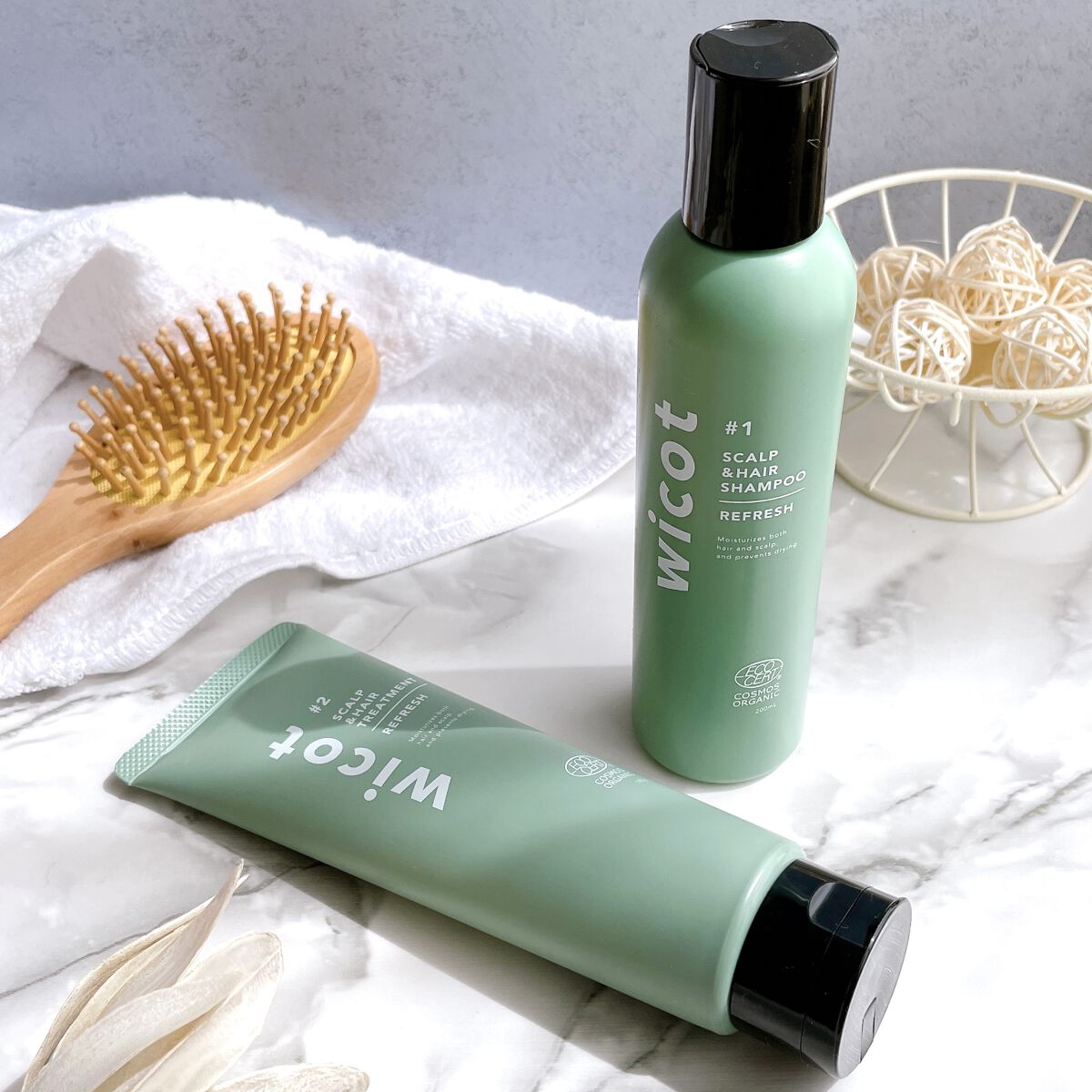 スカルプ＆ヘア シャンプー/トリートメント リフレッシュ/wicot/市販シャンプーを使ったクチコミ（1枚目）