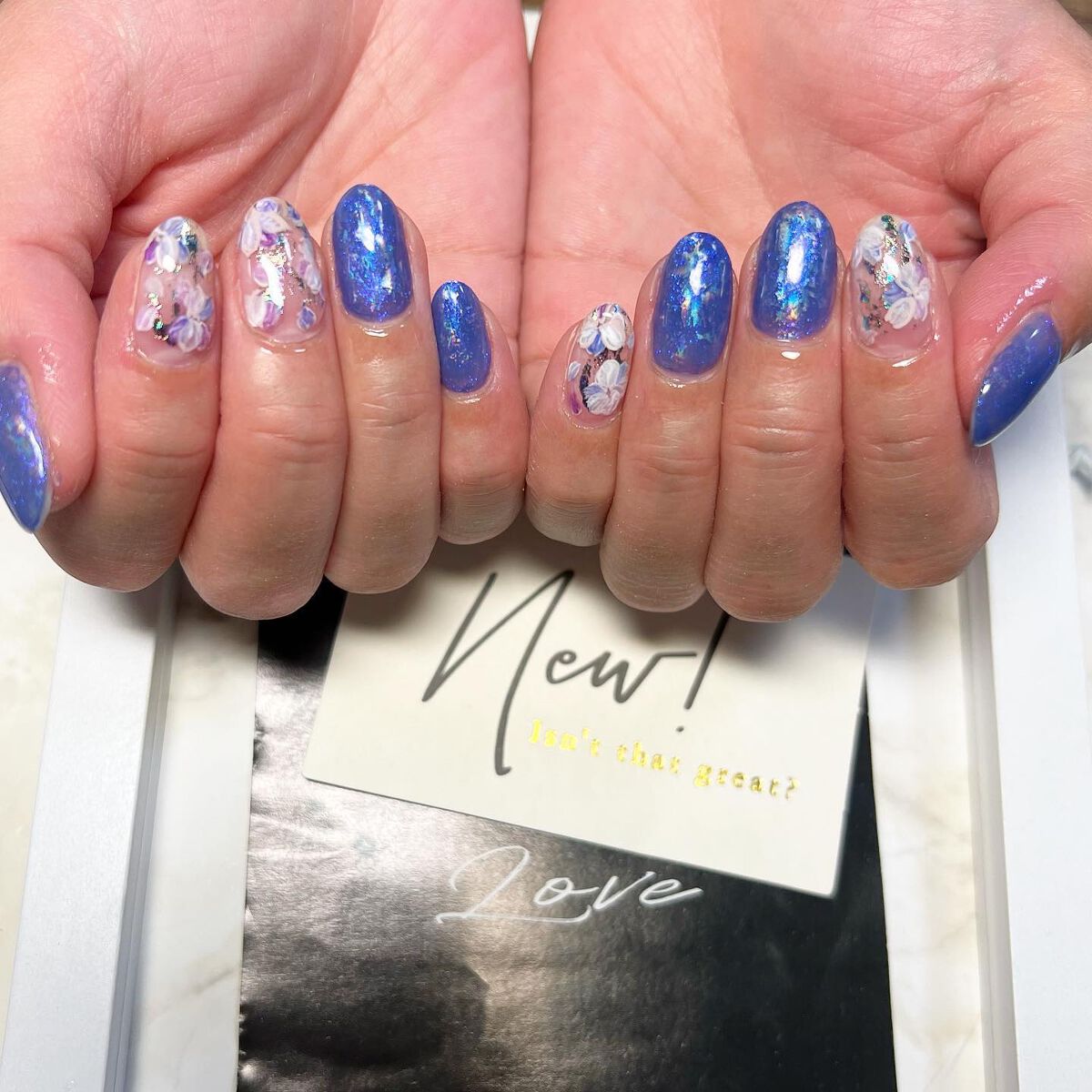 cst on LIPS 「#梅雨#季節ネイル#☂️#💠#お花ネイル#flowers#fl..」(4枚目)