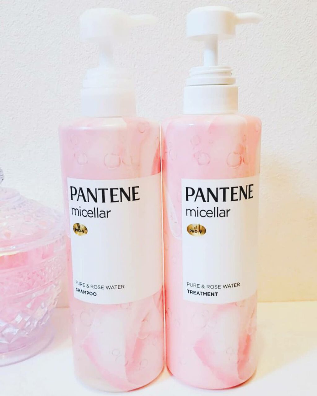 PRO-V ミセラー ピュア＆ローズウォーター ノンシリコンシャンプー/トリートメント トリートメント本体/パンテーン/市販シャンプーを使ったクチコミ（1枚目）