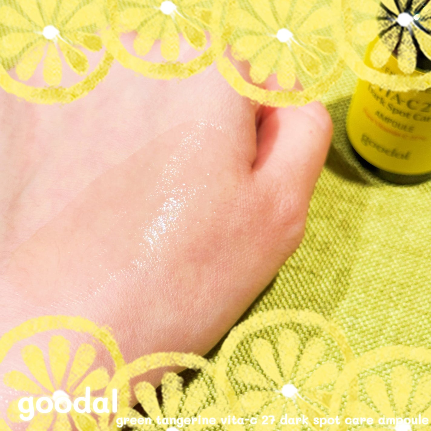 グリーンタンジェリンビタC27ダークスポットケアアンプル/goodal/美容液を使ったクチコミ(4枚目)