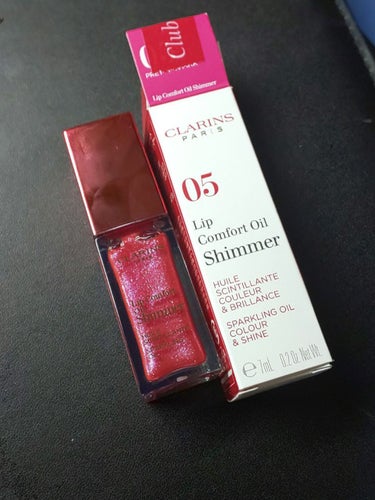 コンフォート リップオイル シマー 05 プリティインピンク(限定)/CLARINS/リップグロスを使ったクチコミ（1枚目）