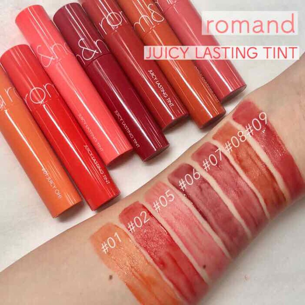 ジューシーラスティングティント/rom&nd/リップティントを使ったクチコミ(1枚目)