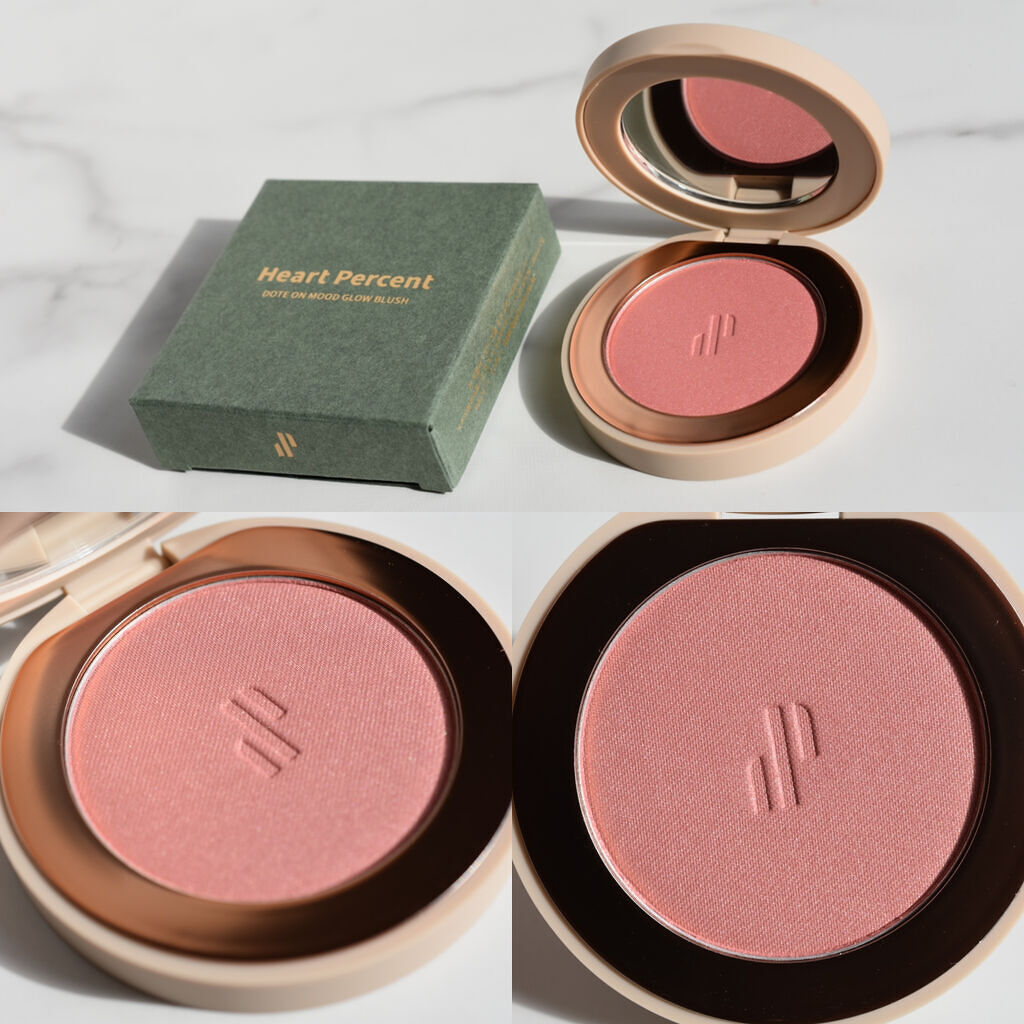 ドットオンムード グロウブラッシュ 01 Rose Plush/Heart Percent/パウダーチークを使ったクチコミ（2枚目）