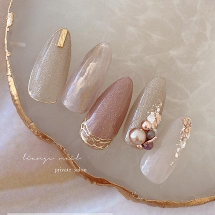 #リアンジェネイル,#柏ネイル,#ネイル,#ニュアンスネイル,#大人ニュアンスネイル,#秋ネイル,#冬ネイル,#ミラーネイル,#クリスマスネイル,#グリッターネイルのネイルデザイン