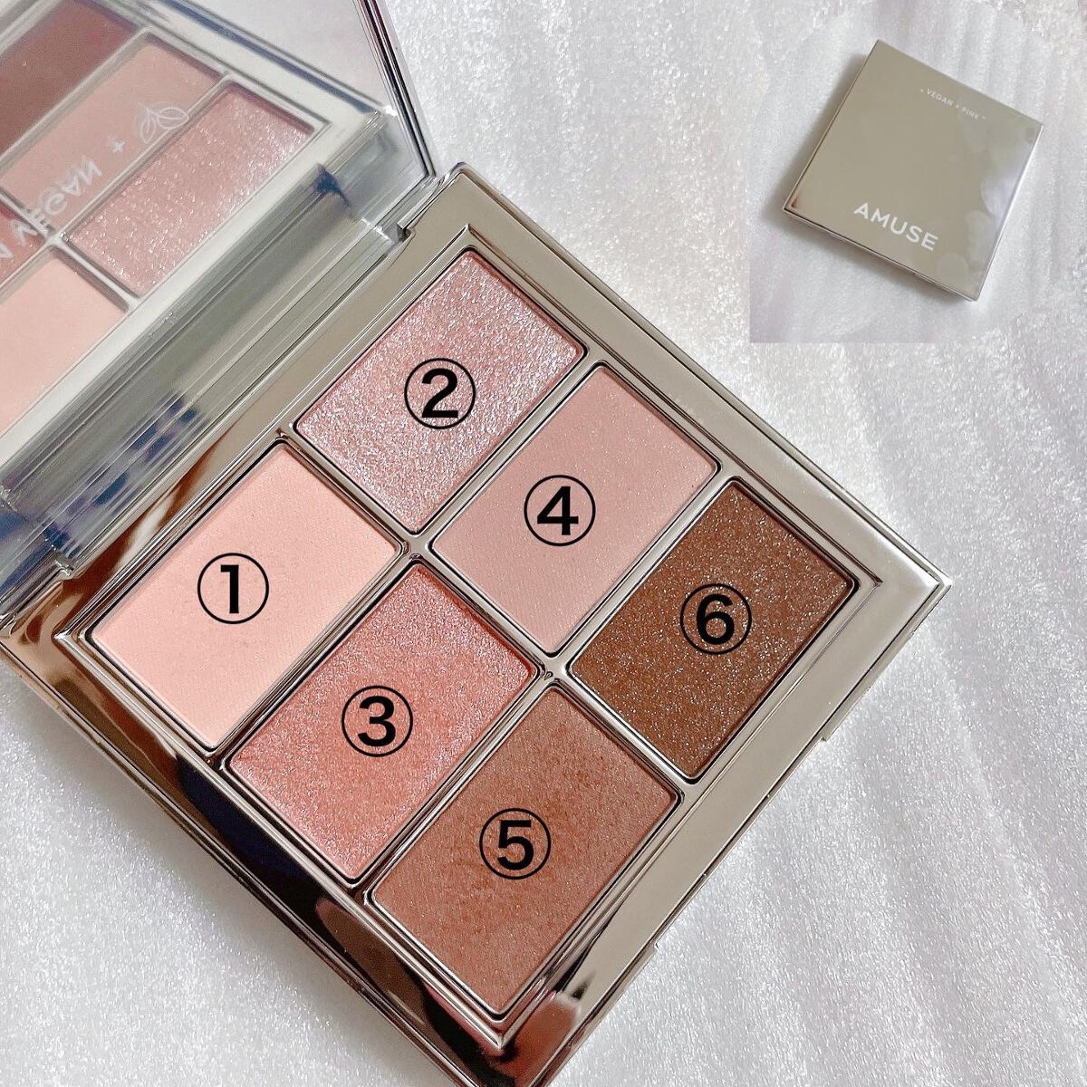 アイ ヴィーガン シアーパレット/AMUSE/アイシャドウパレットを使ったクチコミ(2枚目)