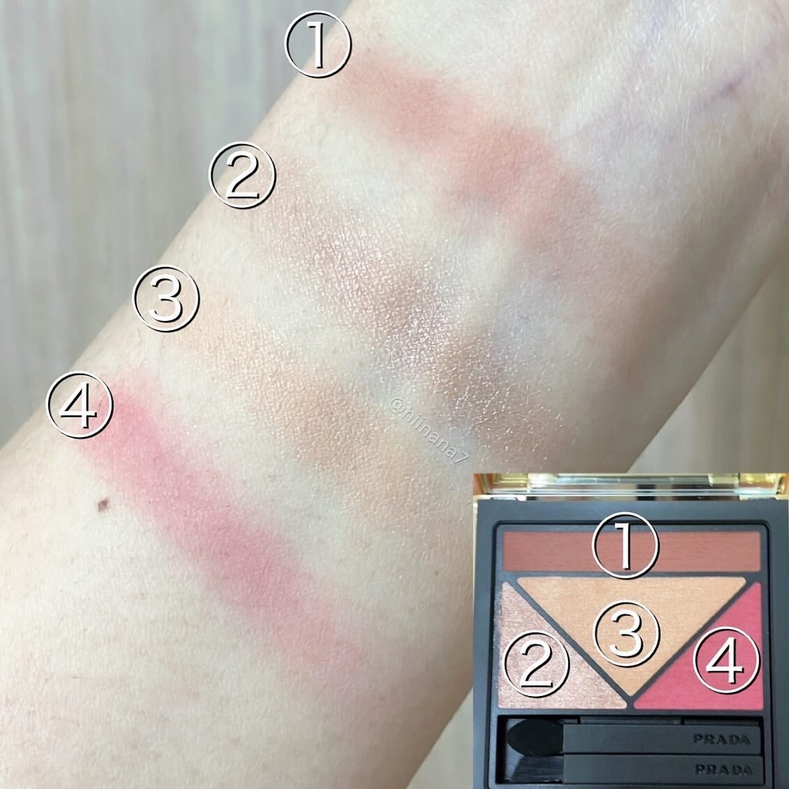 ダイメンションズ マルチエフェクト アイシャドウ/PRADA BEAUTY/アイシャドウパレットを使ったクチコミ(2枚目)