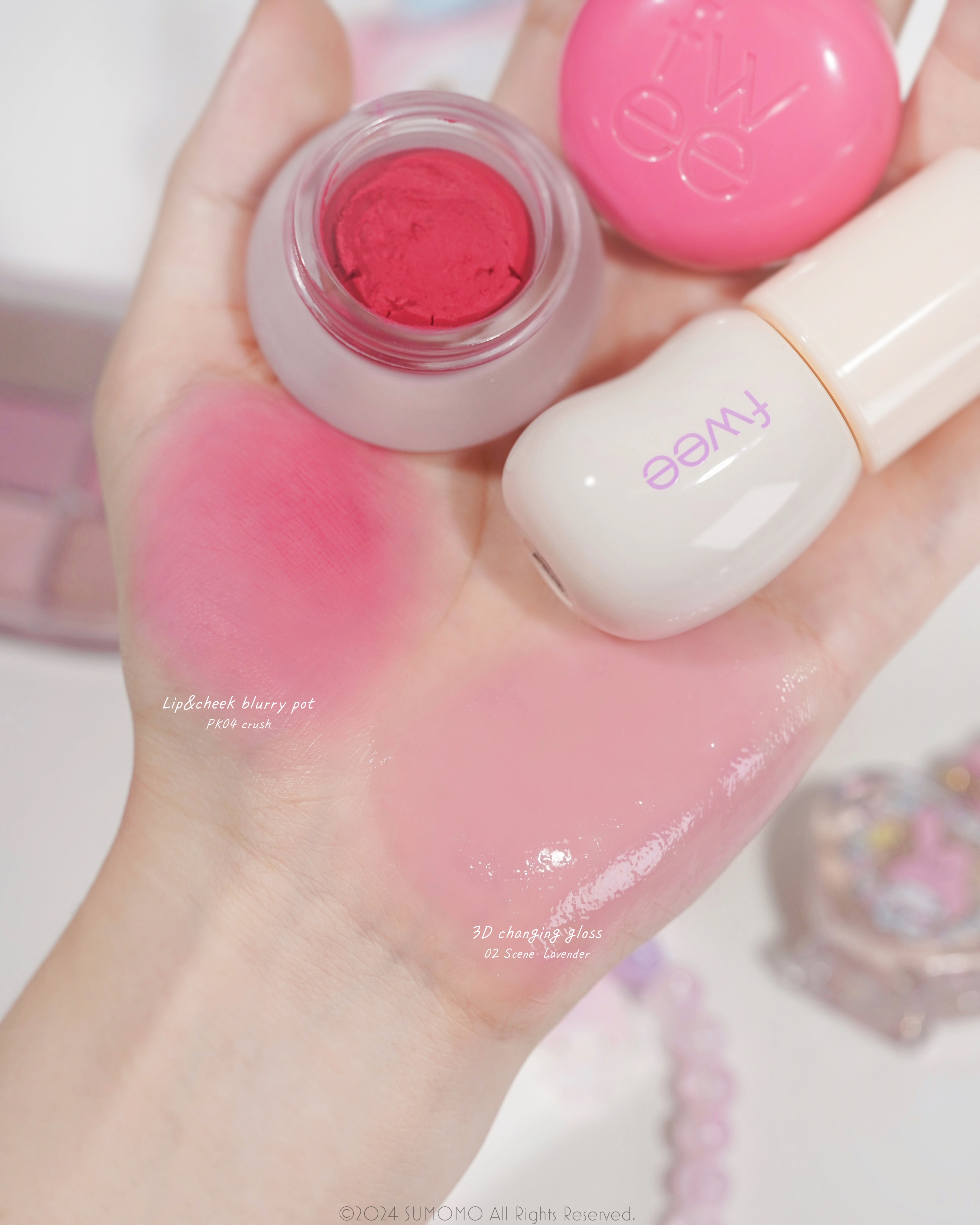 リップアンドチーク ブラーリープリンポット/fwee/口紅を使ったクチコミ（3枚目）