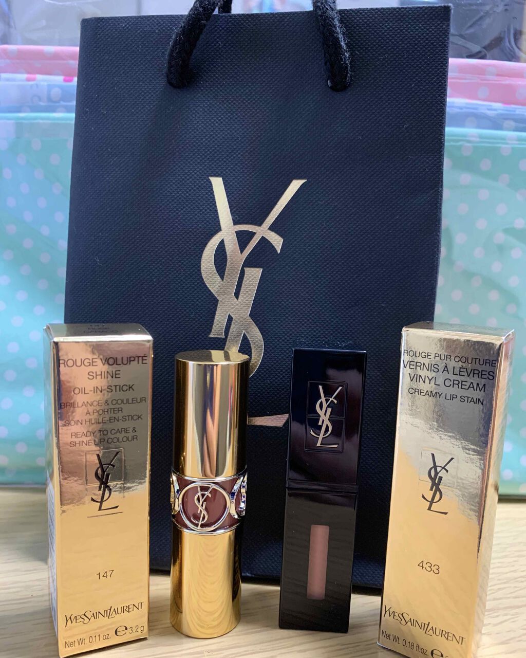ルージュ ピュールクチュール ヴェルニ ヴィニルクリーム/YVES SAINT LAURENT BEAUTE/口紅を使ったクチコミ（1枚目）