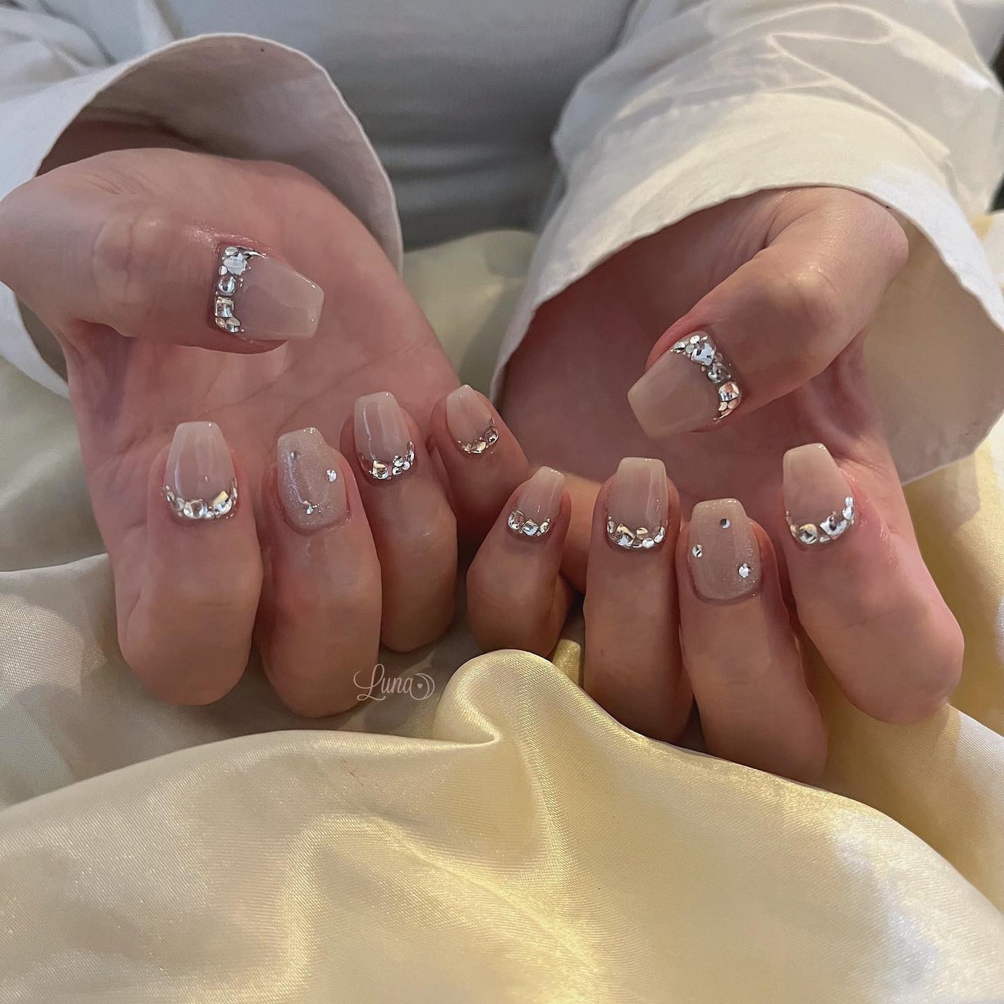 Iuna. Mizuki on LIPS 「.スペシャルプラン🤍💞#nail#nailstagram#ge..」(2枚目)