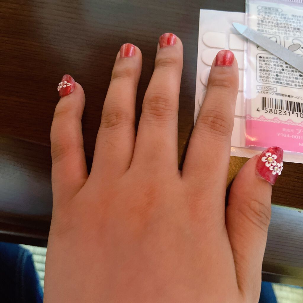 クリアネイルチップ/セリア/ネイルチップ・パーツを使ったクチコミ(2枚目)