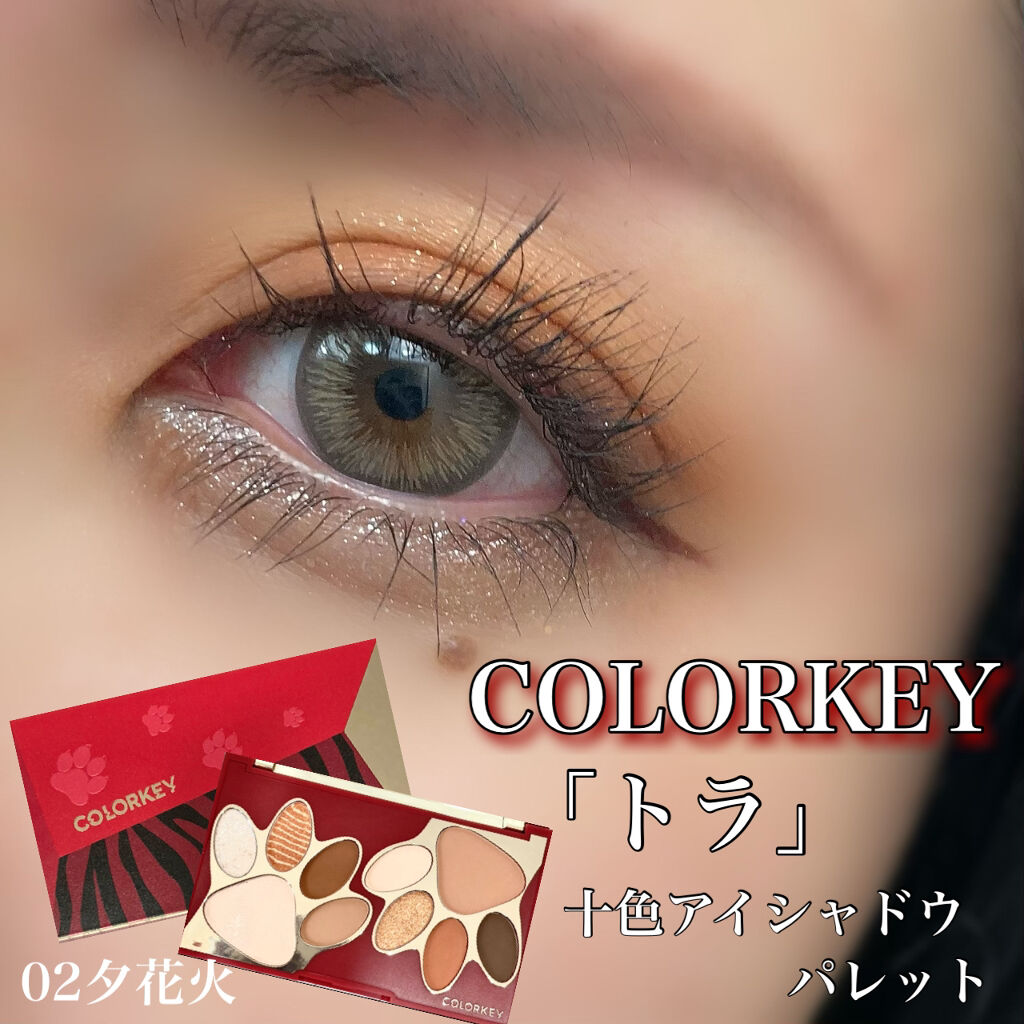 トラ十色アイシャドウパレット/COLORKEY/アイシャドウパレットを使ったクチコミ（1枚目）