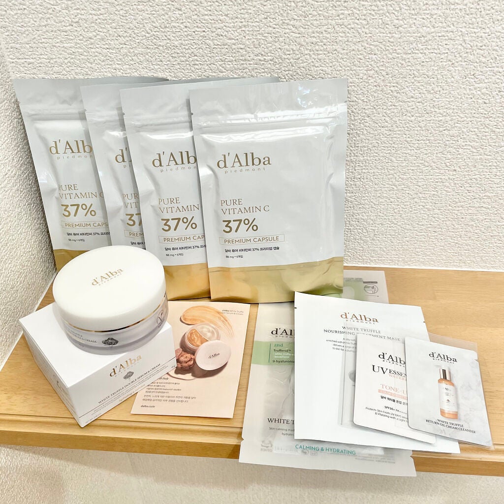 ホワイトトリュフダブルセラムアンドクリーム/ダルバ/フェイスクリームを使ったクチコミ(5枚目)