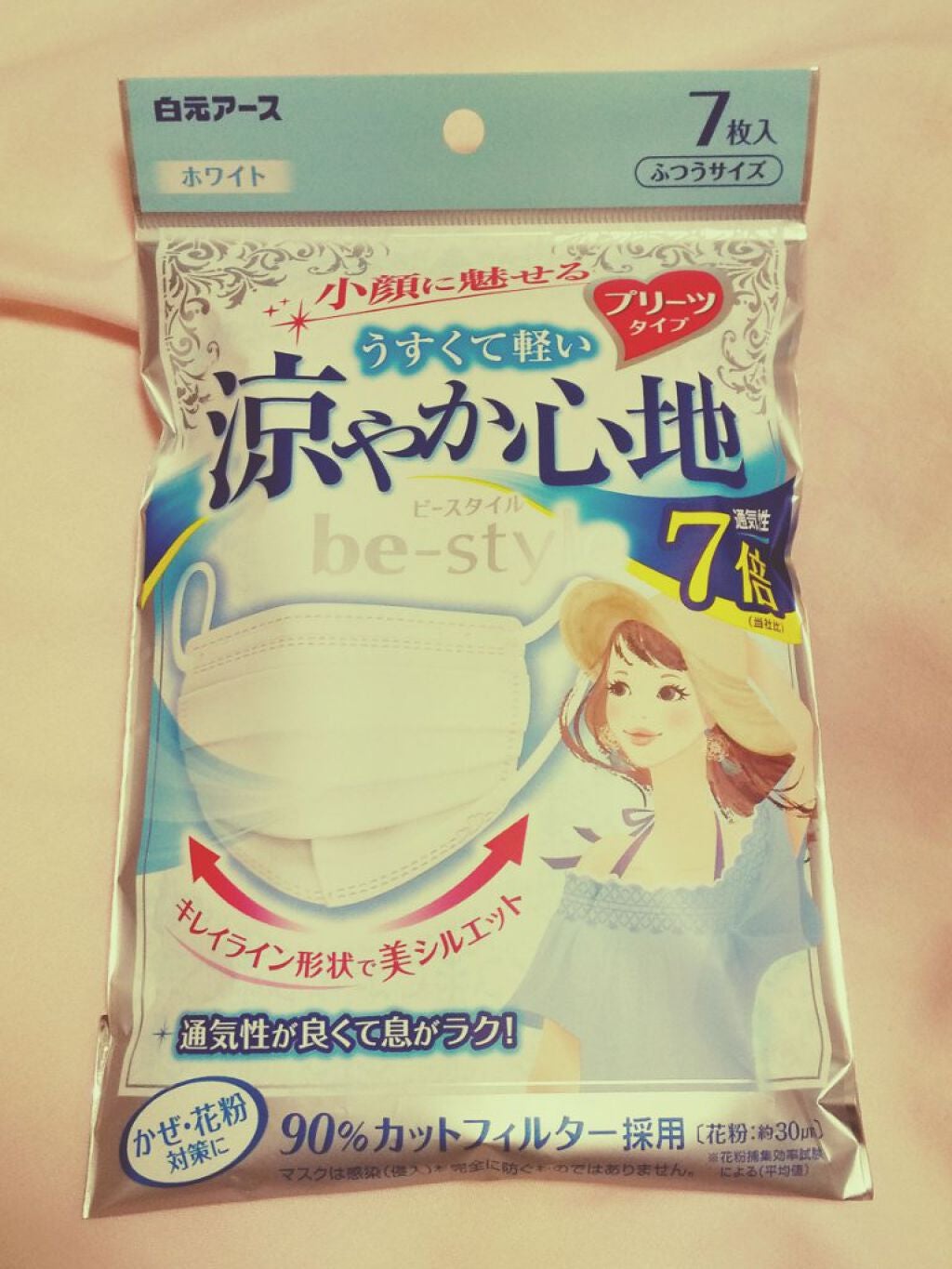 ビースタイル プリーツタイプ 涼やか心地/be-style/マスクを使ったクチコミ(1枚目)