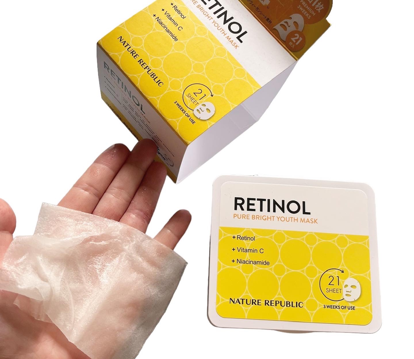 キューブマスク レチノール/ネイチャーリパブリック/シートマスク・パックを使ったクチコミ（3枚目）