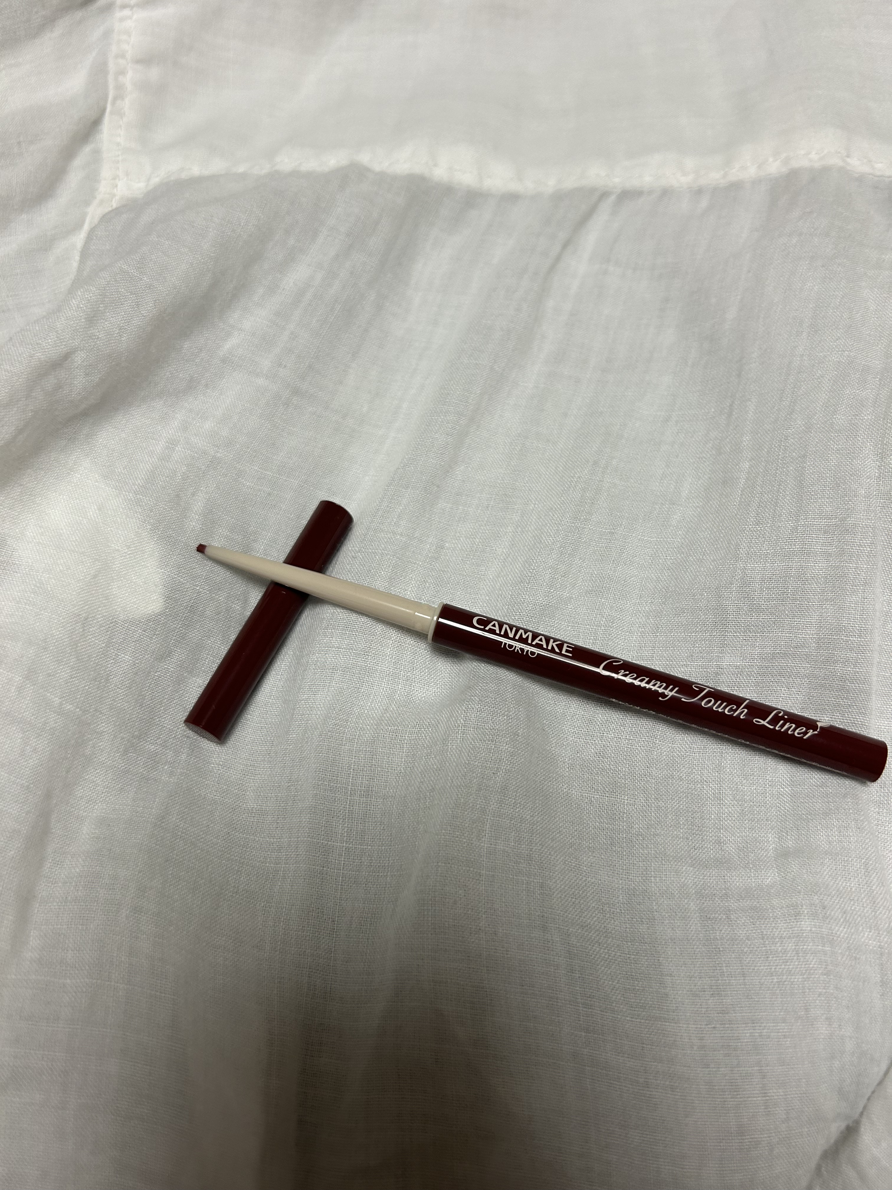 クリーミータッチライナー 04 ガーネットバーガンディ/キャンメイク/ジェルアイライナーを使ったクチコミ（2枚目）