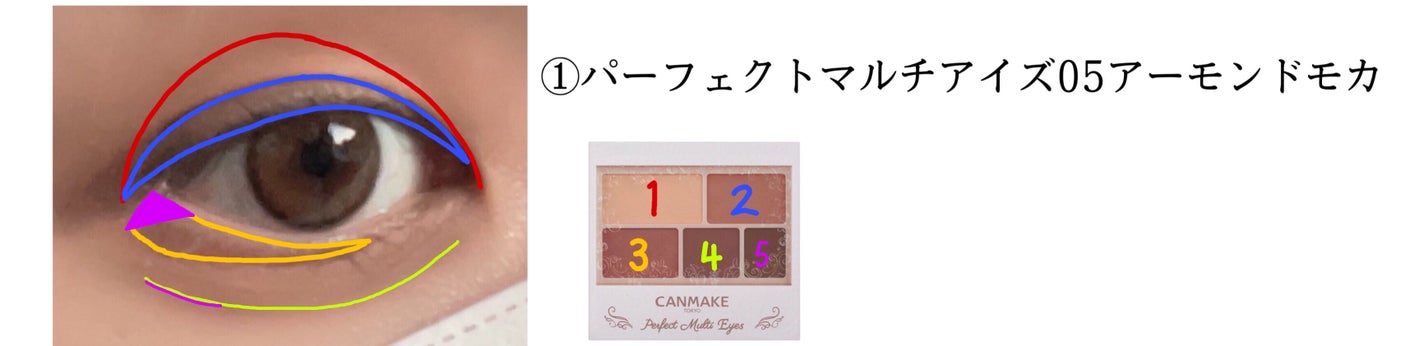 パーフェクトマルチアイズ/キャンメイク/アイシャドウパレットを使ったクチコミ(3枚目)