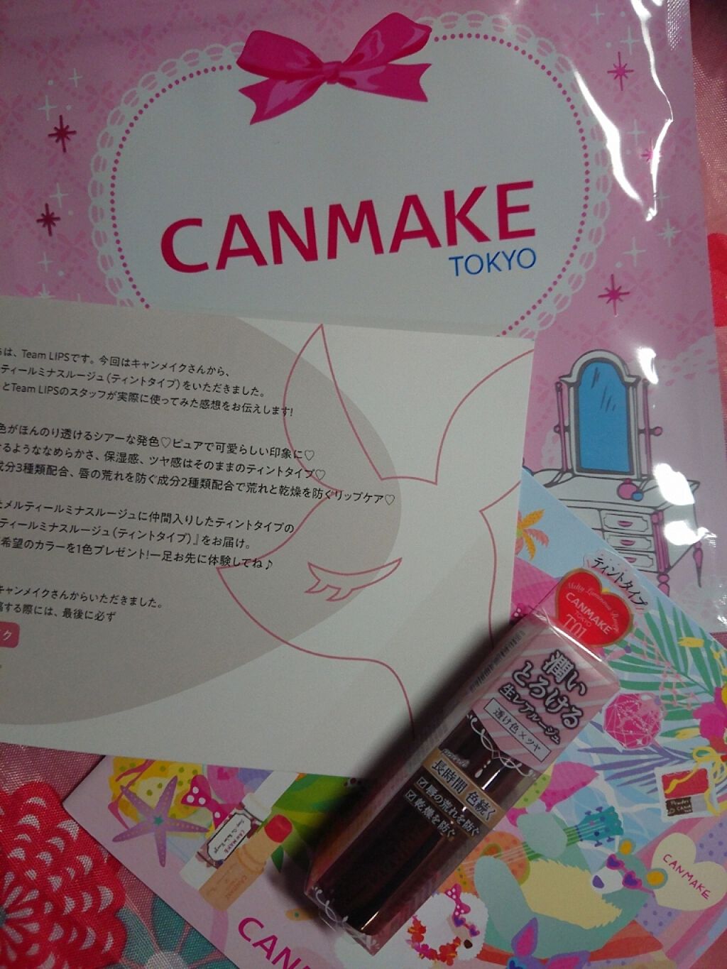 メルティールミナスルージュ(ティントタイプ)/キャンメイク/リップティントを使ったクチコミ(1枚目)