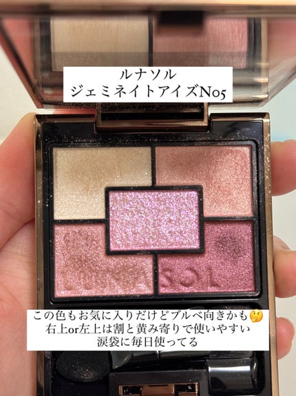 ジェミネイトアイズ N/LUNASOL/アイシャドウパレットを使ったクチコミ(2枚目)