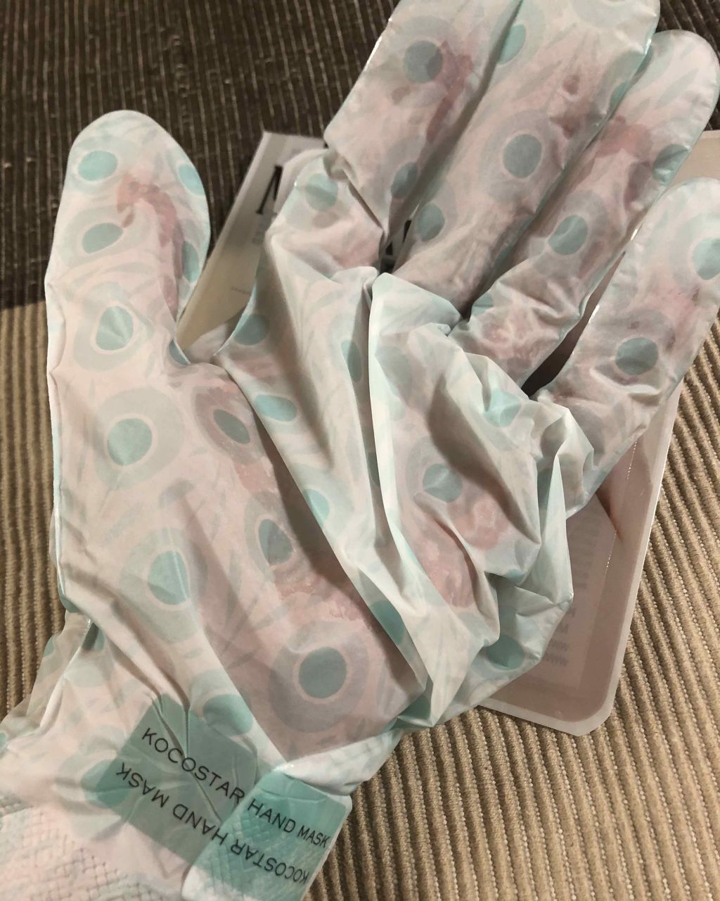 ハンドモイスチャーパック ミントグリーンティー/KOCOSTAR(ココスター)/ハンドクリームを使ったクチコミ（3枚目）